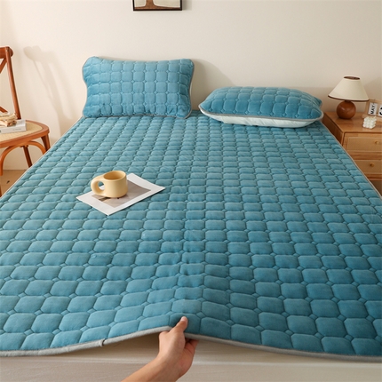 凌云家纺 2025新款A类牛奶绒床垫软垫学生宿舍单人床褥可机洗 青于蓝