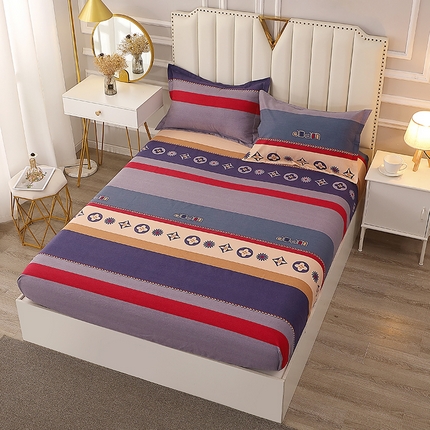 91家纺网 家纺一手货源 找家纺 （总）贝兰仙奴 2024新款利兹系列磨毛多规格单床笠