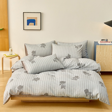 8小时家纺 2024新款40s双层纱单品四件套系列-四件套 法式浪漫