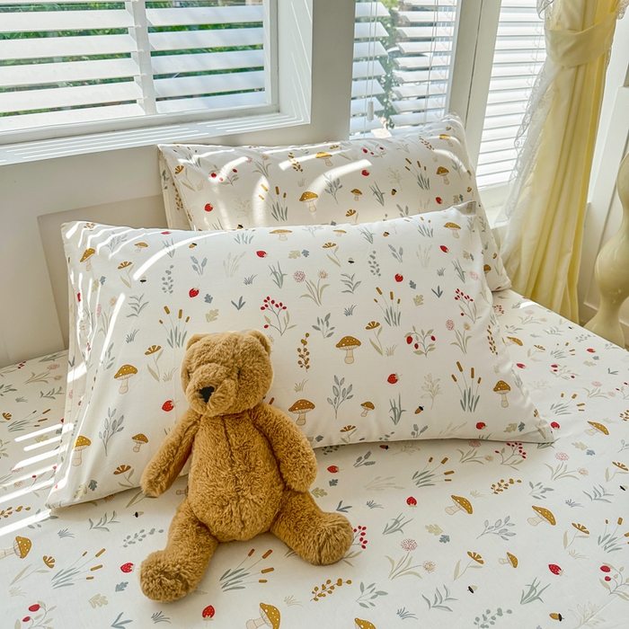 91家纺网 家纺一手货源 找家纺 柠馨 2024新款简约全棉时尚印花床笠 阳光森林