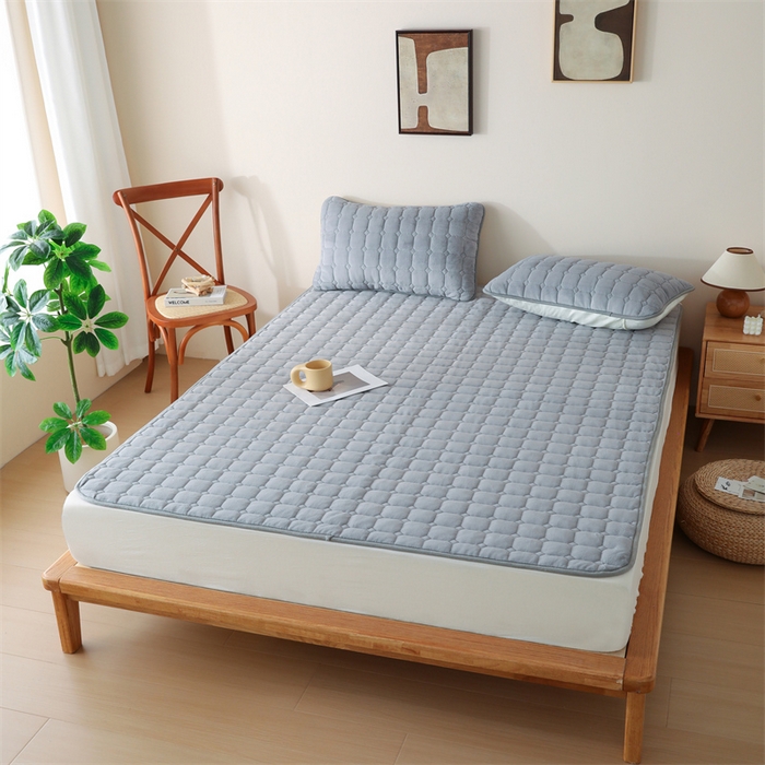 91家纺网 家纺一手货源 找家纺 凌云家纺 2025新款A类牛奶绒床垫软垫学生宿舍单人床褥可机洗 炫耀灰