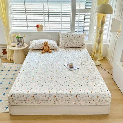 91家纺网 家纺一手货源 找家纺 （总）柠馨 2024新款简约全棉时尚印花床笠