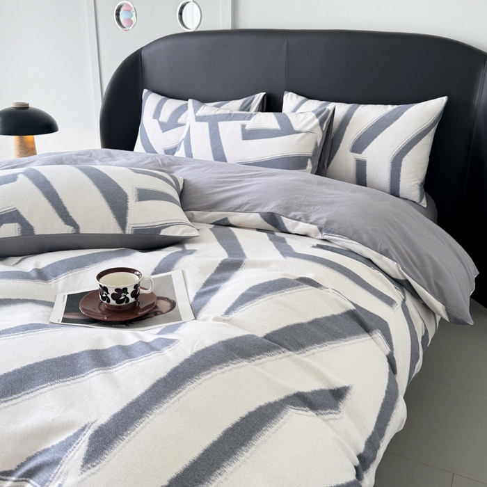 91家纺网 家纺一手货源 找家纺 千朵 2024新款轻奢全棉磨毛四件套 清新