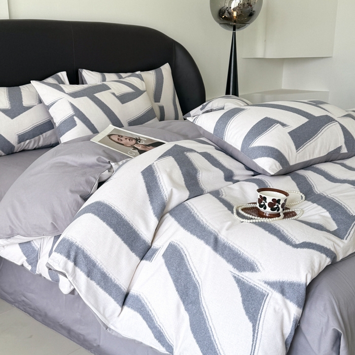 91家纺网 家纺一手货源 找家纺 千朵 2024新款轻奢全棉磨毛四件套 清新