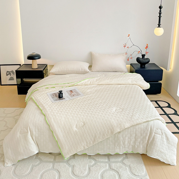 91家纺网 家纺一手货源 找家纺 亚龙工厂店 2024新款双胎子母被 云朵白