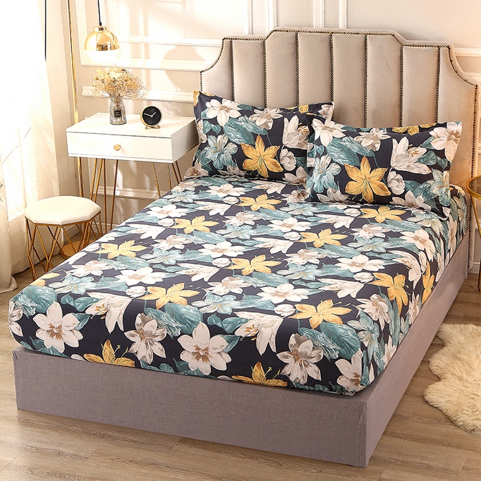 91家纺网 家纺一手货源 找家纺 贝兰仙奴 2024新款利兹系列磨毛多规格单床笠 暗香