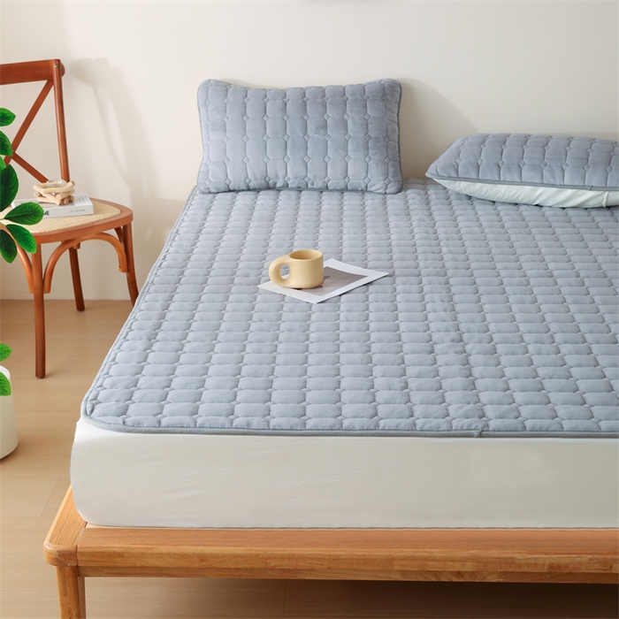 91家纺网 家纺一手货源 找家纺 凌云家纺 2025新款A类牛奶绒床垫软垫学生宿舍单人床褥可机洗 炫耀灰