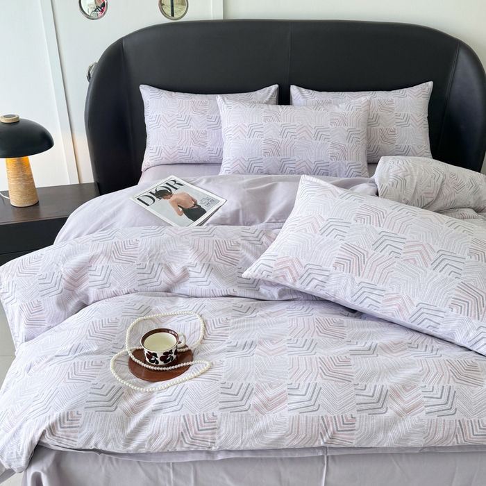 91家纺网 家纺一手货源 找家纺 千朵 2024新款轻奢全棉磨毛四件套 米洛紫