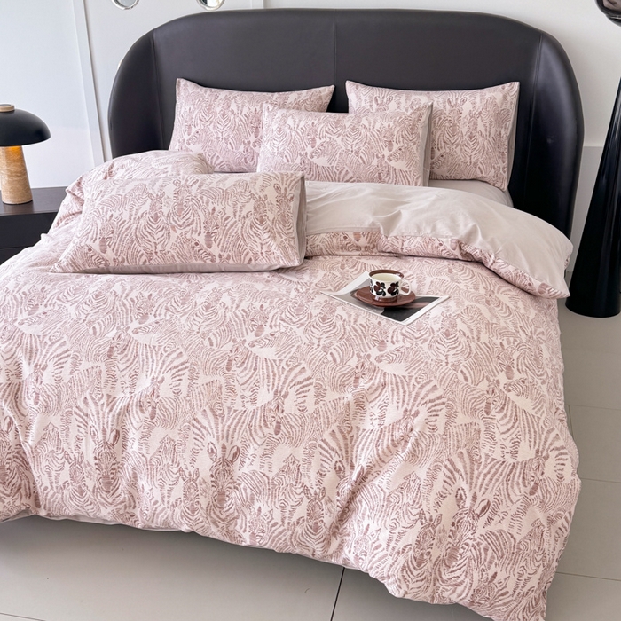 91家纺网 家纺一手货源 找家纺 千朵 2024新款轻奢全棉磨毛四件套 偶遇红