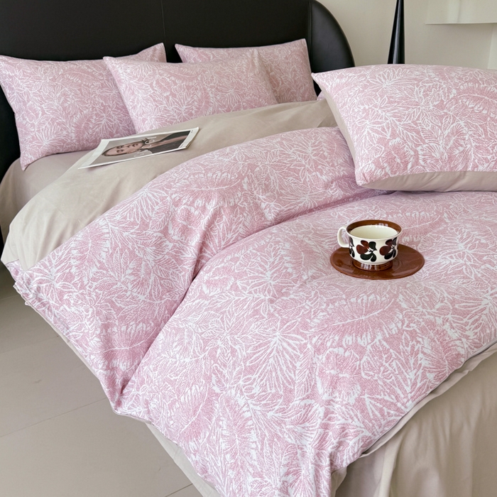 91家纺网 家纺一手货源 找家纺 千朵 2024新款轻奢全棉磨毛四件套 菲洛蒙