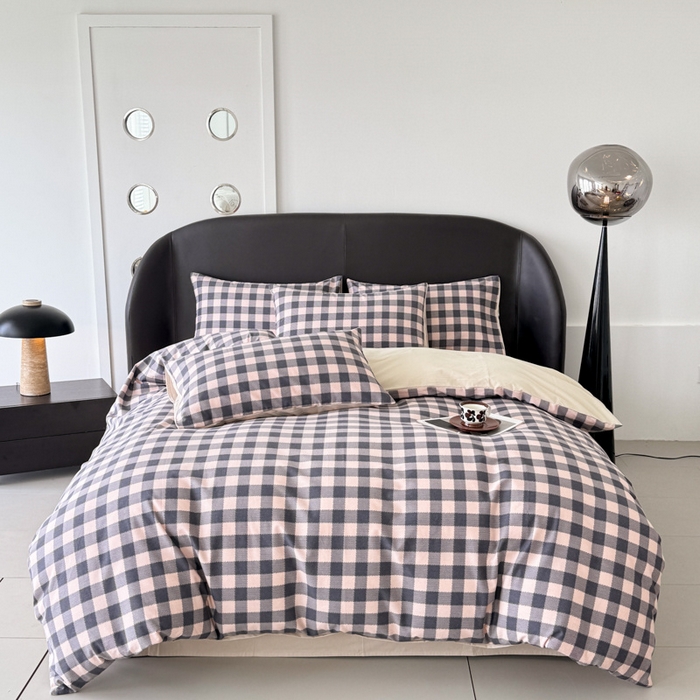 91家纺网 家纺一手货源 找家纺 千朵 2024新款轻奢全棉磨毛四件套 维格