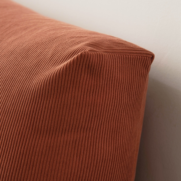 91家纺网 家纺一手货源 找家纺 美达人 2024新款灯芯绒面包款床头靠垫 焦糖色