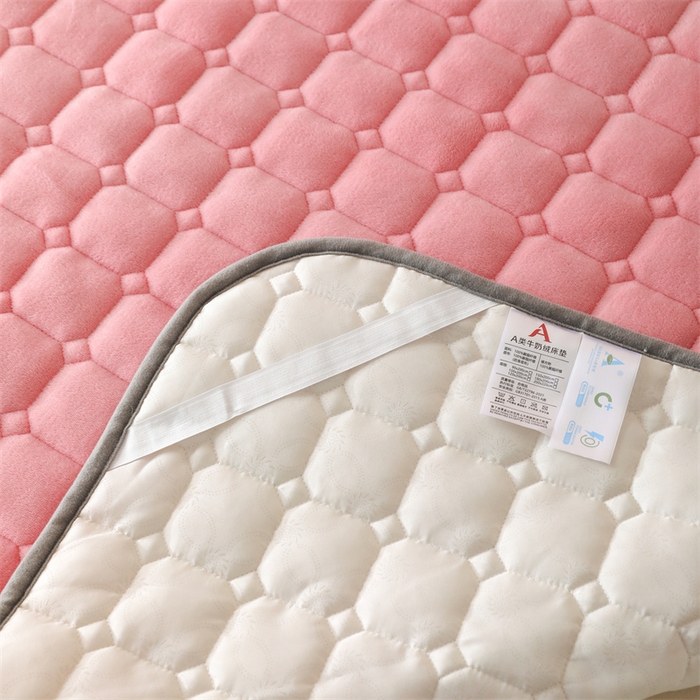 91家纺网 家纺一手货源 找家纺 凌云家纺 2025新款A类牛奶绒床垫软垫学生宿舍单人床褥可机洗 桃花粉