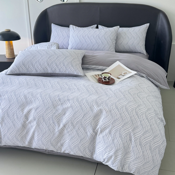 91家纺网 家纺一手货源 找家纺 千朵 2024新款轻奢全棉磨毛四件套 塞纳河畔