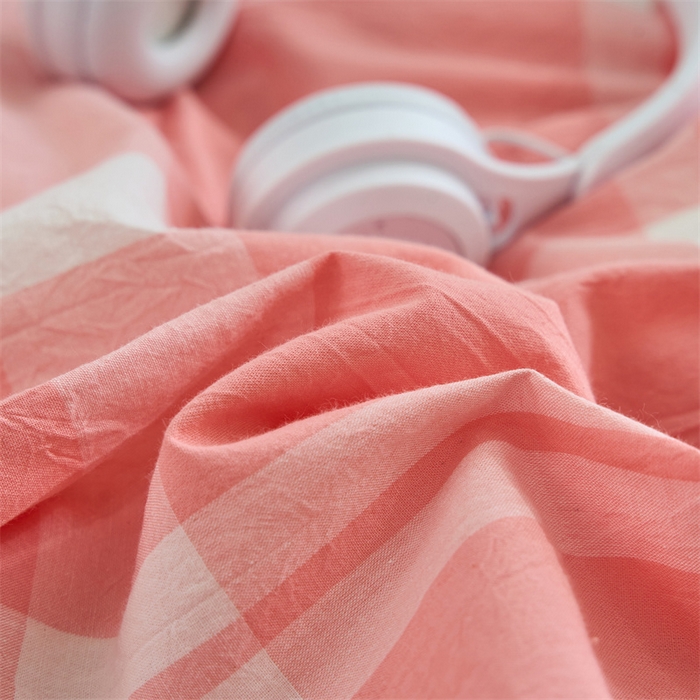 91家纺网 家纺一手货源 找家纺 三沁家居 2025新款格子色织全棉水洗棉四件套直播爆款量大价优 多伦多