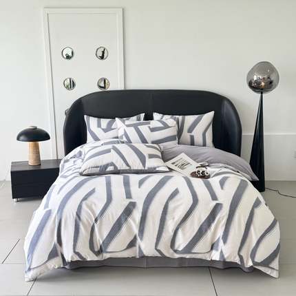 千朵 2024新款轻奢全棉磨毛四件套 清新