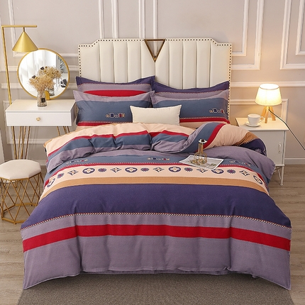 91家纺网 家纺一手货源 找家纺 （总）贝兰仙奴 2024新款利兹系列磨毛多规格四件套