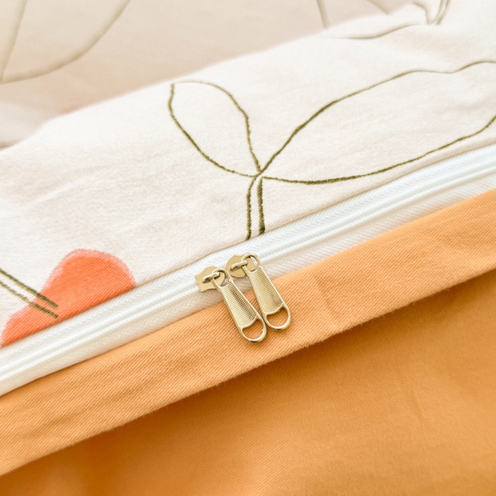 91家纺网 家纺一手货源 找家纺 千朵 2024新款全棉磨毛小清新印花四件套 小幸福