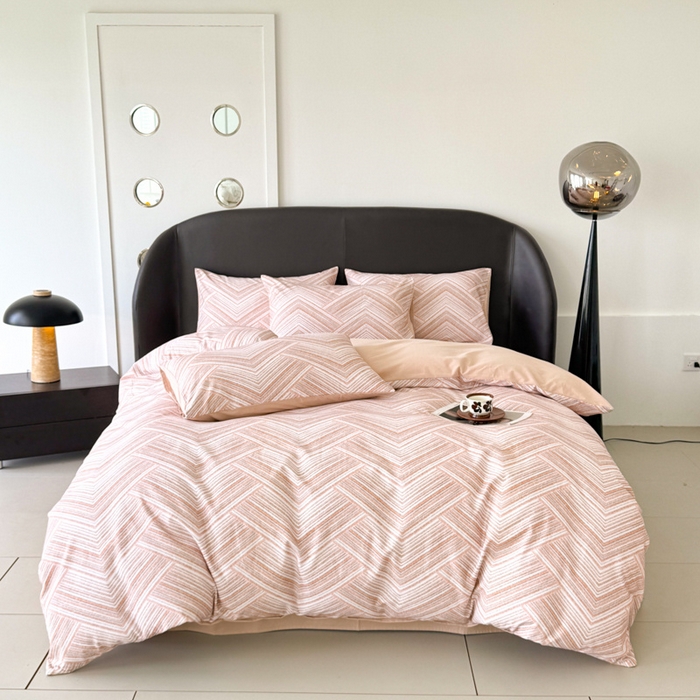 91家纺网 家纺一手货源 找家纺 千朵 2024新款轻奢全棉磨毛四件套 艾文咖