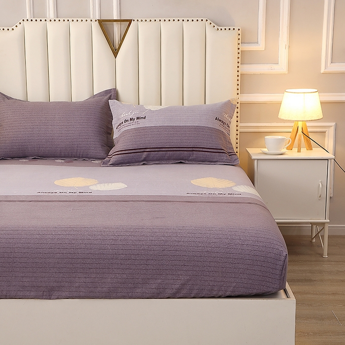 91家纺网 家纺一手货源 找家纺 贝兰仙奴 2024新款利兹系列磨毛多规格单床笠 漫步时光灰