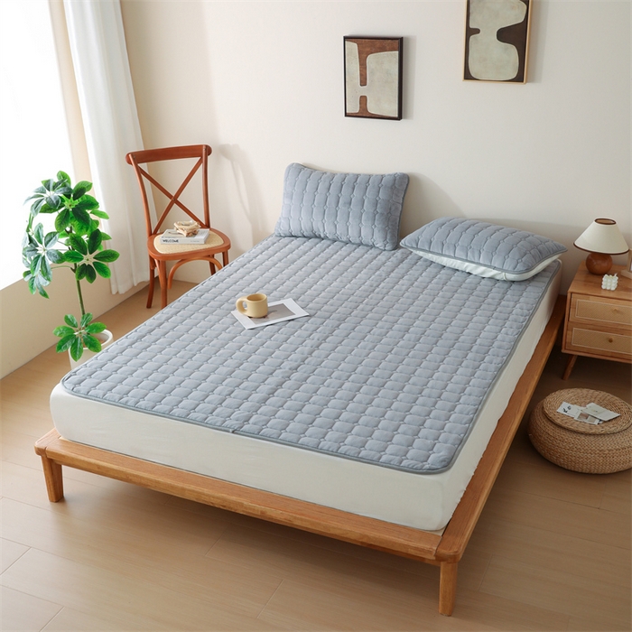 91家纺网 家纺一手货源 找家纺 凌云家纺 2025新款A类牛奶绒床垫软垫学生宿舍单人床褥可机洗 炫耀灰