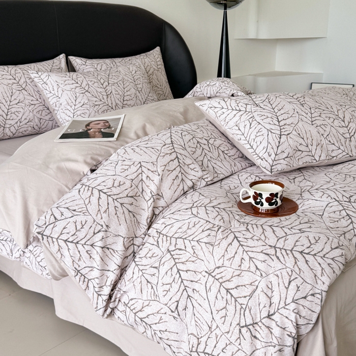 91家纺网 家纺一手货源 找家纺 千朵 2024新款轻奢全棉磨毛四件套 晨梦