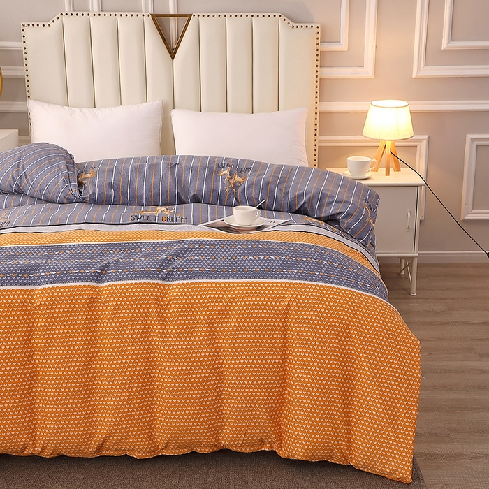 91家纺网 家纺一手货源 找家纺 贝兰仙奴 2024新款利兹系列磨毛多规格单被套 一鹿相伴