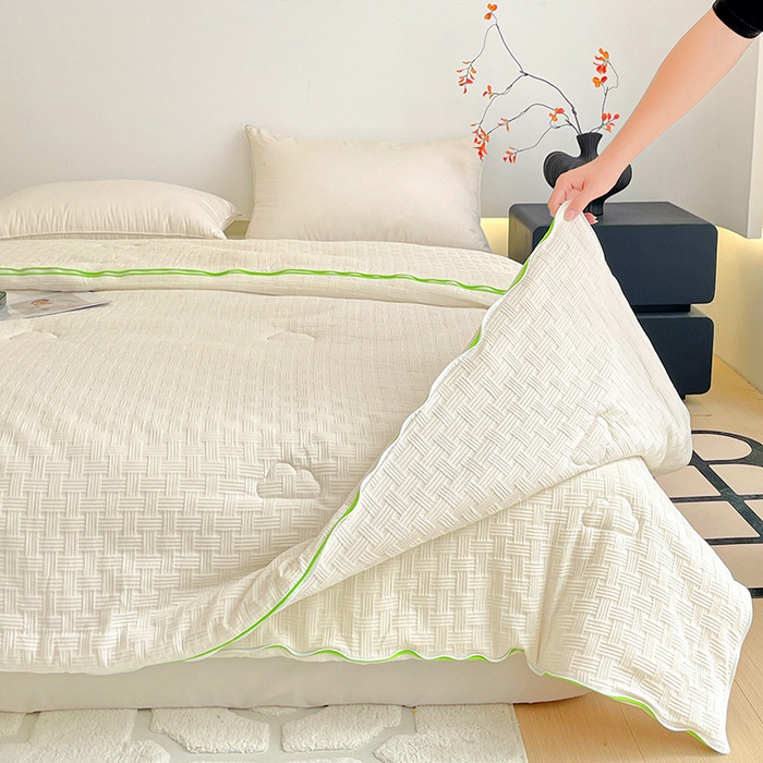 91家纺网 家纺一手货源 找家纺 亚龙工厂店 2024新款双胎子母被 云朵白