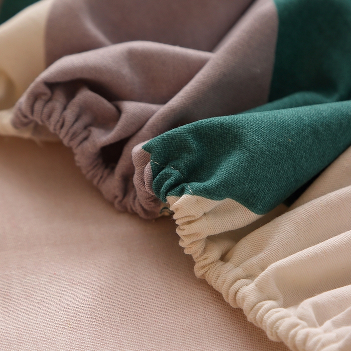 91家纺网 家纺一手货源 找家纺 贝兰仙奴 2024新款利兹系列磨毛多规格单床笠 魔幻彩格