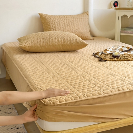 91家纺网 家纺一手货源 找家纺 （总）雪夫人 2024新款全棉斜纹13372纯棉夹棉加厚床笠