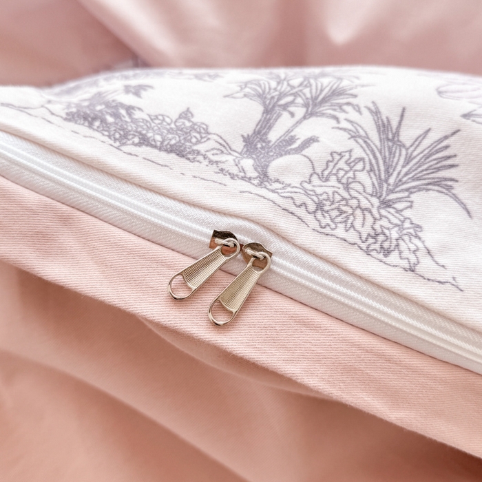 91家纺网 家纺一手货源 找家纺 千朵 2024新款全棉磨毛小清新印花四件套 春意浓