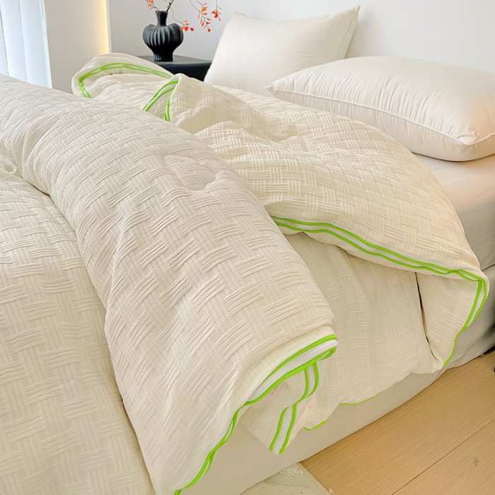 91家纺网 家纺一手货源 找家纺 亚龙工厂店 2024新款双胎子母被 云朵白