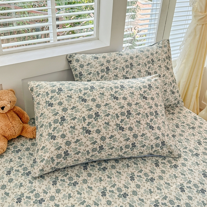 91家纺网 家纺一手货源 找家纺 柠馨 2024新款简约全棉时尚印花床笠 星雅