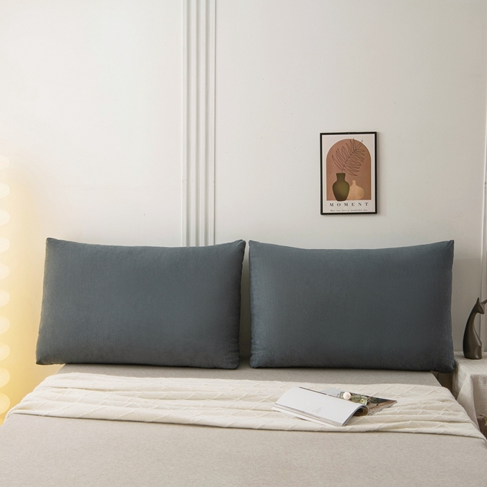 91家纺网 家纺一手货源 找家纺 美达人 2024新款灯芯绒面包款床头靠垫 深灰