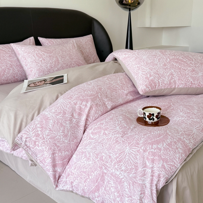 91家纺网 家纺一手货源 找家纺 千朵 2024新款轻奢全棉磨毛四件套 菲洛蒙