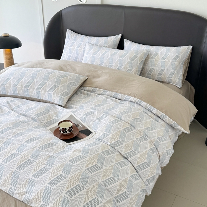 91家纺网 家纺一手货源 找家纺 千朵 2024新款轻奢全棉磨毛四件套 艾伦