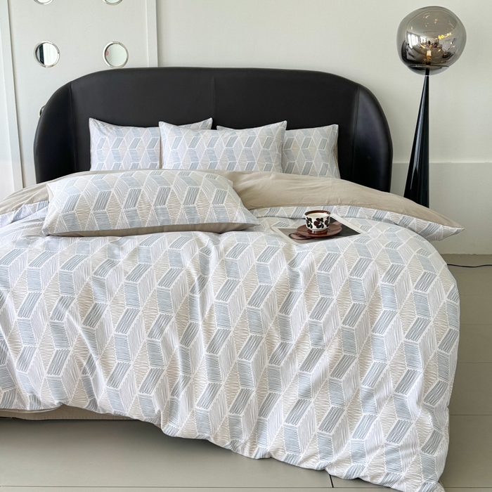 91家纺网 家纺一手货源 找家纺 千朵 2024新款轻奢全棉磨毛四件套 艾伦