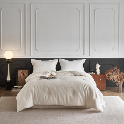 丽笙被芯 2024新款轻奢提花功能纤维被系列-星芒35大豆拉链子母被 单被