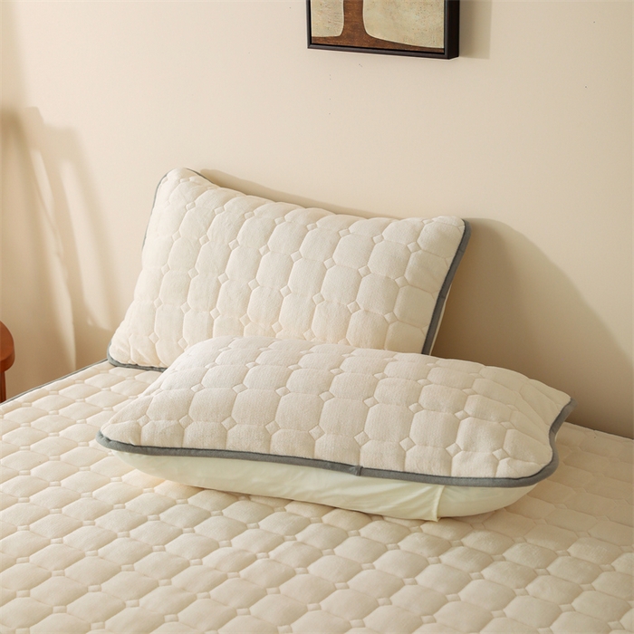 91家纺网 家纺一手货源 找家纺 凌云家纺 2025新款A类牛奶绒床垫软垫学生宿舍单人床褥可机洗 新米杏