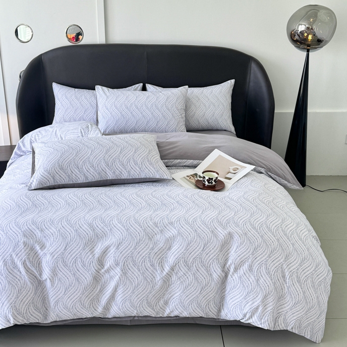 91家纺网 家纺一手货源 找家纺 千朵 2024新款轻奢全棉磨毛四件套 塞纳河畔