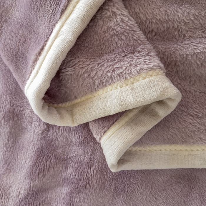 91家纺网 家纺一手货源 找家纺 卡琪曼 2024新款泡泡绒多功能毛毯 香芋紫