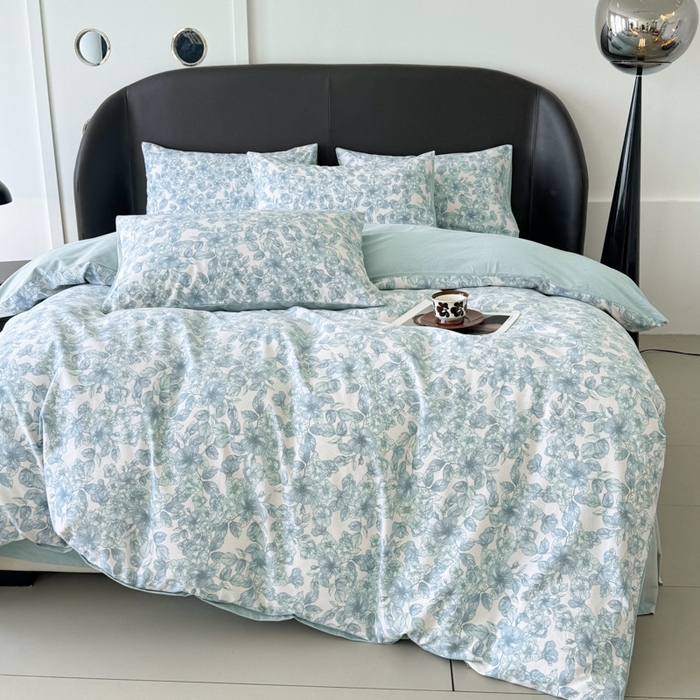 91家纺网 家纺一手货源 找家纺 千朵 2024新款轻奢全棉磨毛四件套 芊芊之恋