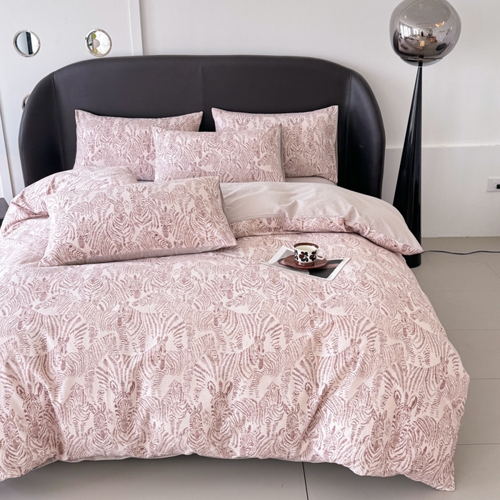 91家纺网 家纺一手货源 找家纺 千朵 2024新款轻奢全棉磨毛四件套 偶遇红