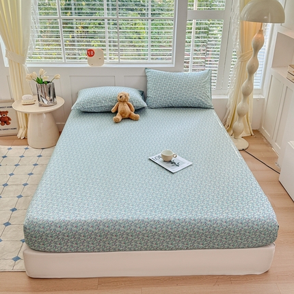 91家纺网 家纺一手货源 找家纺 （总）柠馨 2024新款简约全棉时尚印花床笠