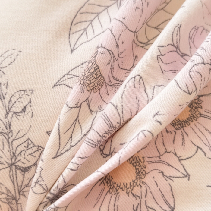 91家纺网 家纺一手货源 找家纺 千朵 2024新款全棉磨毛小清新印花四件套 春意浓