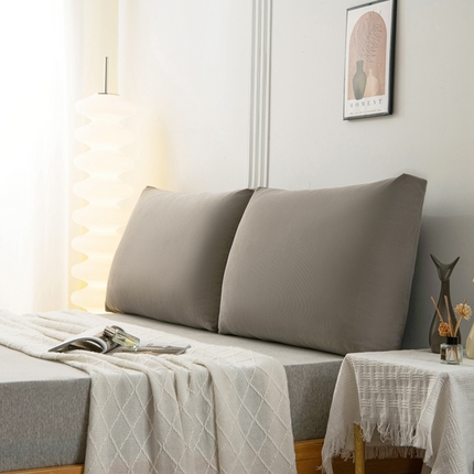 91家纺网 家纺一手货源 找家纺 美达人 2024新款灯芯绒面包款床头靠垫 浅灰