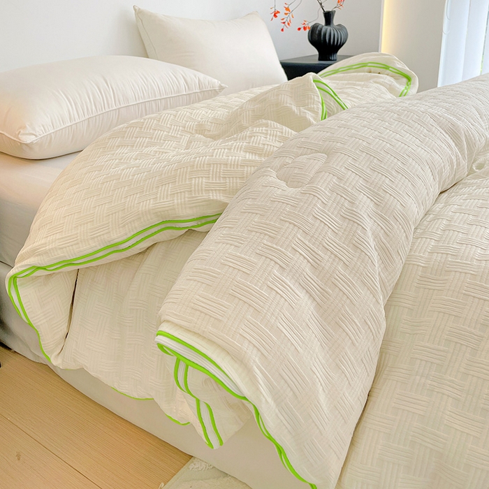 91家纺网 家纺一手货源 找家纺 亚龙工厂店 2024新款双胎子母被 云朵白