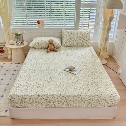 柠馨 2024新款简约全棉时尚印花床笠 兔斯基