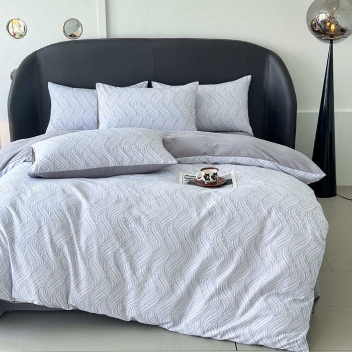 91家纺网 家纺一手货源 找家纺 千朵 2024新款轻奢全棉磨毛四件套 塞纳河畔