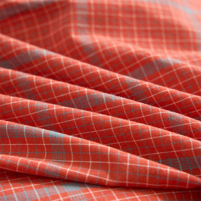 91家纺网 家纺一手货源 找家纺 三沁家居 2025新款格子色织全棉水洗棉四件套直播爆款量大价优 偶遇兰橘